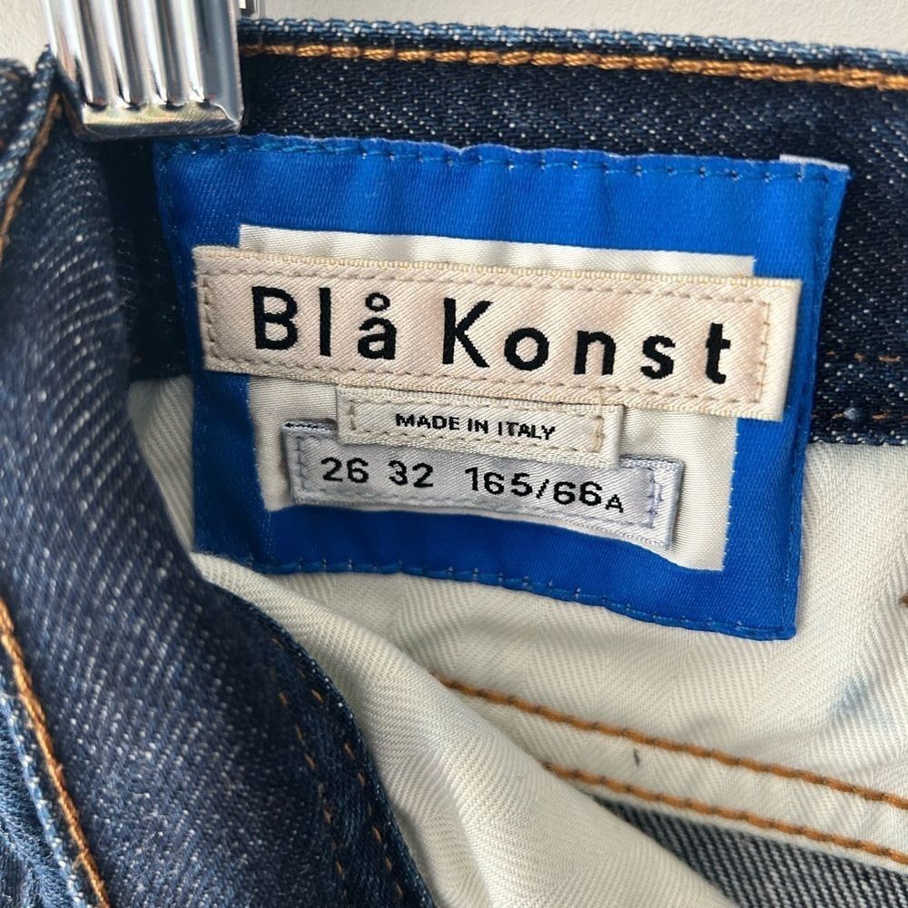 ACNE STUDIOS Bla Konst Made in Italy Log Indigo Denim Jeans - Picture 4 of 8